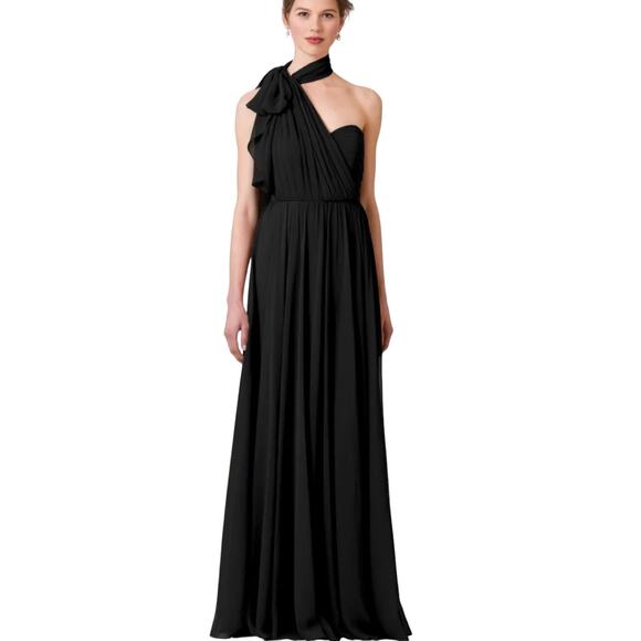 Jenny Yoo Mira Convertible Gown Dress Black Style 1682 Size 0 - Picture 3 of 13